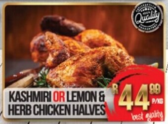 Take 'n Pay Kashmiri or Lemon & Herb Chicken Halves p/kg offer