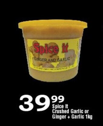 Oxford Freshmarket Spice IT Crushed Garlic or Ginger + Garlic 1kg offer