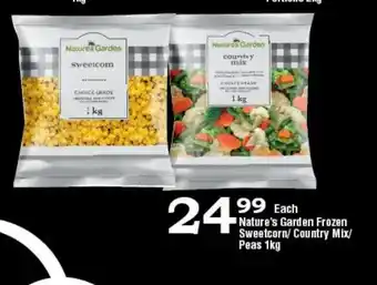 Oxford Freshmarket Nature's Garden Frozen Sweetcorn/ Country Mix/ Peas 1kg offer