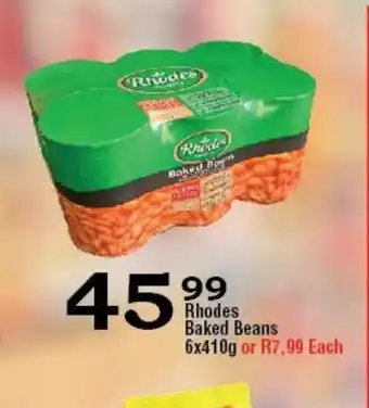 Oxford Freshmarket Rhodes Baked Beans 6x410g offer