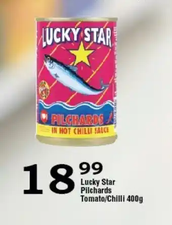 Oxford Freshmarket Lucky Star PIlchards Tomato/Chilli 400g offer