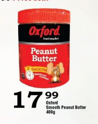 Oxford Freshmarket Oxford Smooth Peanut Butter 400g offer