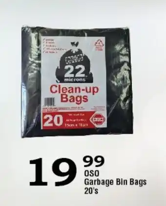 Oxford Freshmarket OSO Garbage Bin Bags 20's offer