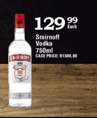 Oxford Freshmarket Smirnoff Vodka 750ml offer
