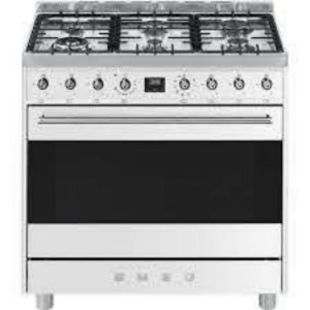 Smeg 90cm white gas/electric stove c9mabssa9 offer at Hirsch's