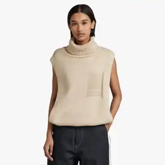 G-star women's knitted top open side turtle neck