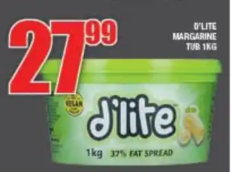 Choppies D'Lite Margarine Tub 1kg offer