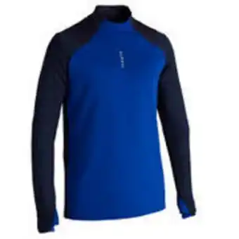 Decathlon T500 adult 1/2 zip football sweatshirt - blue offer