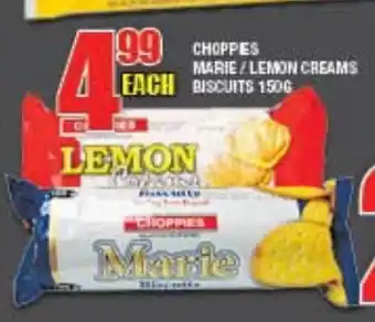 Choppies Choppies Marie / Lemon Creams Biscuits 150g offer