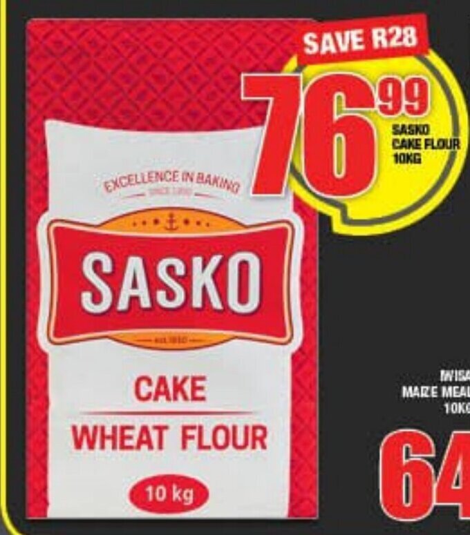 Sasko Cake Flour 10kg offer at Choppies