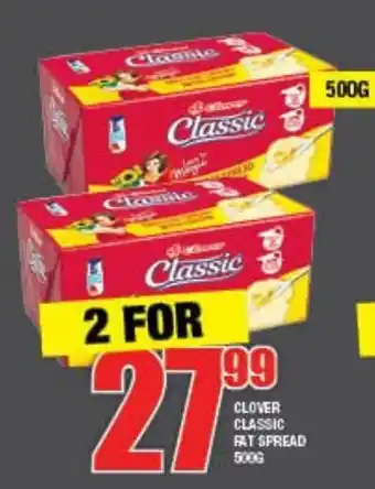 Choppies Clover Classic Fat Spread 500g offer
