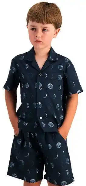 Woodstock laundry boys short pyjamas - moons