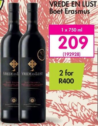Makro Vrede en Lust Boet Erasmus 750ml offer