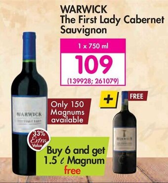 Makro Warwick The First Lady Cabernet Sauvignon 750ml offer