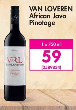Makro Van Loveren African Java Pinotage 750ml offer