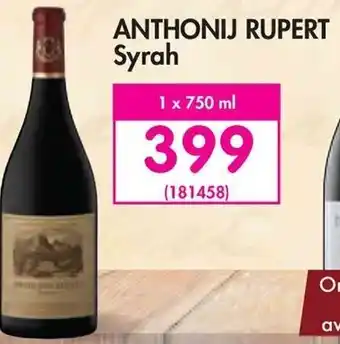 Anthonij Rupert Syrah 750ml