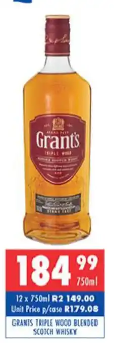 Grants Triple Wood Blended Scotch Whisky 750ml