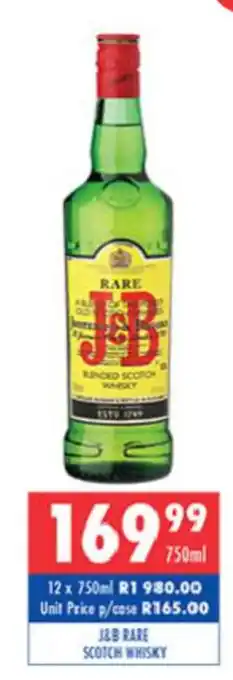 Ultra Liquors J&B Scotch Whisky offer