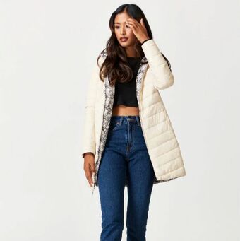 Ladies reversible duck down coats