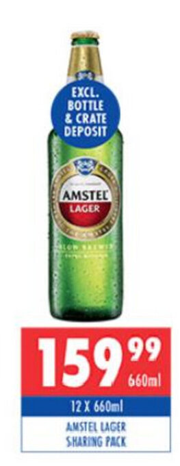 Ultra Liquors Amstel Lager Sharing Pack 12 x 660ml offer