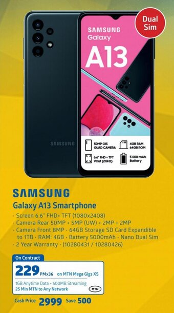 Incredible Connection Samsung Galaxy A13 Smartphone offer