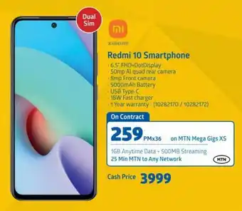 Incredible Connection MI Xiaomi Redmi 10 Smartphone offer