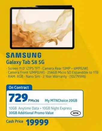 Incredible Connection Samsung Galaxy Tab S8 5G offer