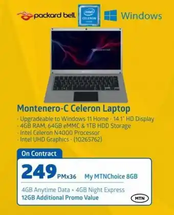 Incredible Connection Packard Bell Montenero-C Celeron Laptop PMx36 offer