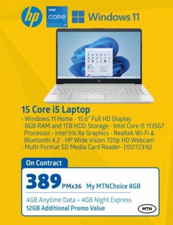 HP 15 Core i5 Laptop PMx36 offer at Incredible Connection