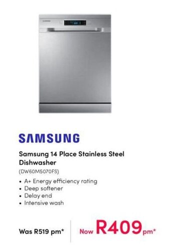 Teljoy Samsung 14 Place Stainless Steel Dishwasher offer