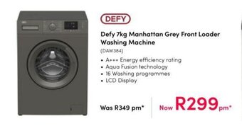 Teljoy Defy 7kg Manhattan Grey Front Loader Washing Machine offer