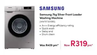 Teljoy Samsung 7kg Silver Front Loader Washing Machine offer