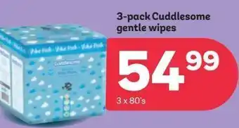 PEP 3-pack cuddlesome gentle wipes offer