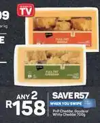 Pick n Pay Pnp cheddar, gouda or white cheddar-for 2 x 700g offer
