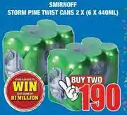 Smirnoff Storm Pine Twist Cans-2 x 6x440ml