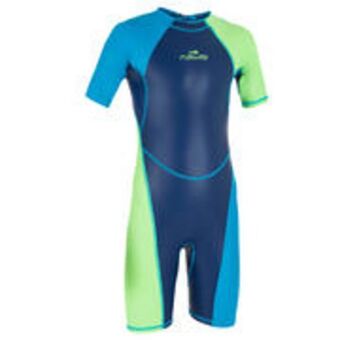 Decathlon Boys swimming wetsuit shorty 100 kloupi - blue/green offer