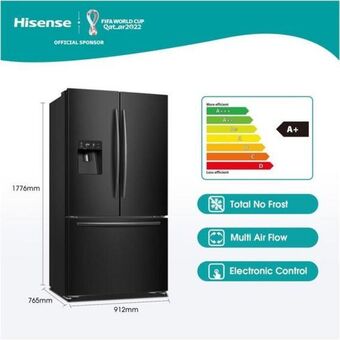 Game Hisense 536l french door fridge h720fsb-wd offer