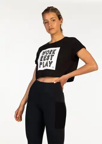 Slogan boxy crop top