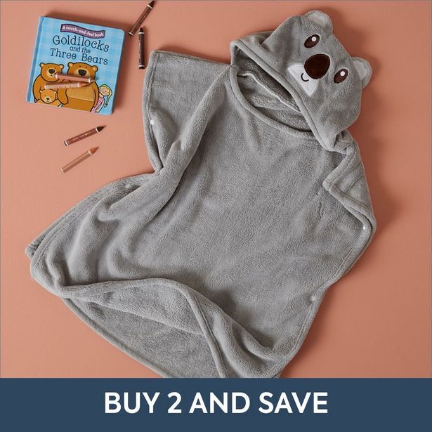 Koala hooded blanket. offer at HomeChoice