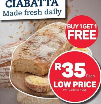 Pick n Pay PnP Ciabatta 400g offer