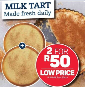 Pick n Pay PnP Milk Tart 20cm offer