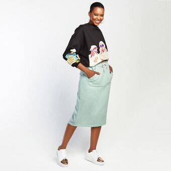 Rage Knit midi skirt offer