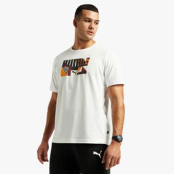 Totalsports Men's puma monogram graphic white tee offer