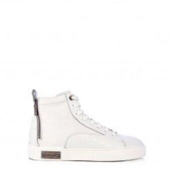 Europa Art Group High top zip sneaker- white offer
