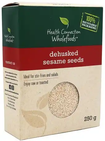 Faithful to Nature Health connection dehusked sesame seeds offer