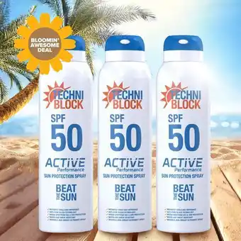 3x 150ml spf50 aerosol sun protection sprays