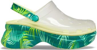 OneDayOnly Ladies classic bae tropical translucent clogs offer