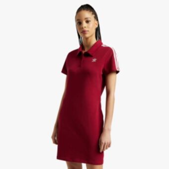 Sportscene Adidas originals women's burgundy t-shirt dress offer