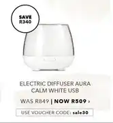 Electric Diffuser Aura Calm White USB