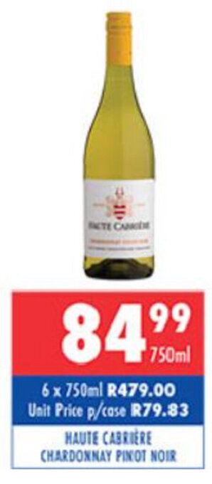 Ultra Liquors Haute Cabriere Chardonnay Pinot Noir 750ml offer